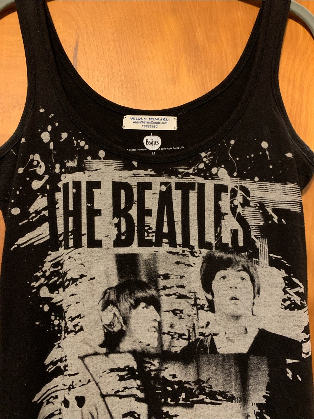 The Beatles Black and White Graphic Tank Dress